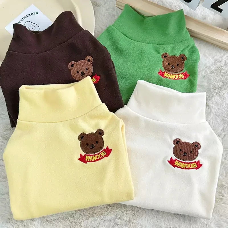 Camicia carina per cani in tessuto solido Abiti morbidi e caldi per cani Felpe con cappuccio alla moda per cuccioli