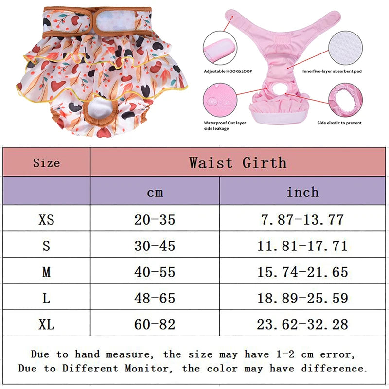 Mutandine igieniche Super Fashion Mestruazioni cane/gatto Lavabile Impermeabile